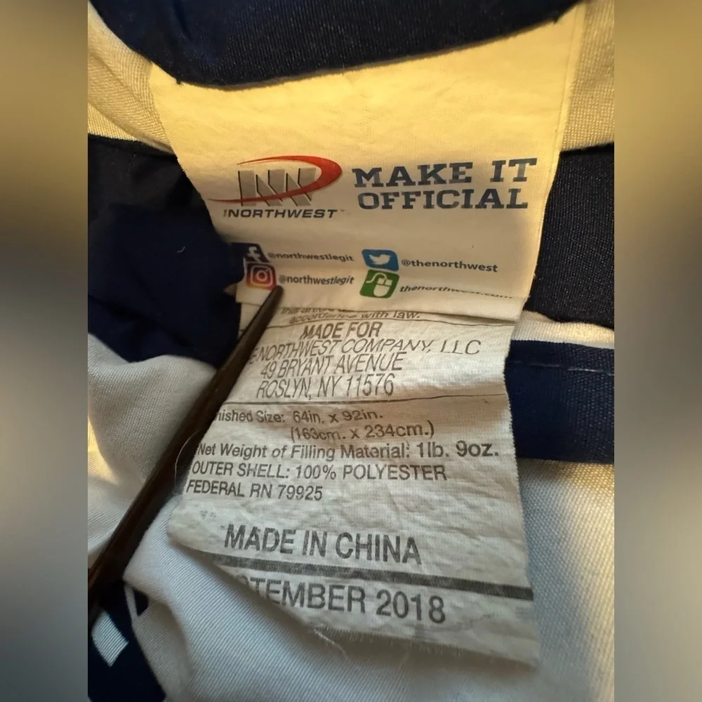 Seattle Seahawk Football Blanket